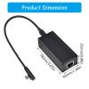 ZHENZQ Power Over Ethernet to USB C Converter 10/100Mbps Ethernet Power Over Ethernet USB C Power Supply Networking Transfer Adapter for Tablet Laptops Phone view 4