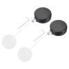 MECCANIXITY 1.8 ft Retractable Cable Lock with Round Patch Remote Control Security Lock with Adjustable Cord Tether Anti Theft for Laptop, TV, 200g, Black, 2 Pack view 1
