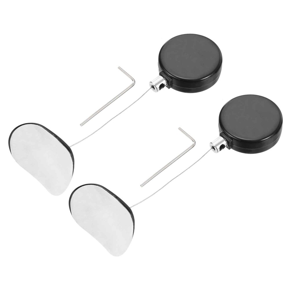 MECCANIXITY 1.8 ft Retractable Cable Lock with Arc Patch Remote Control Security Lock with Adjustable Cord Tether Anti Theft for Laptop, TV, 200g, Black, 2 Pack