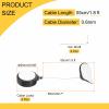MECCANIXITY 1.8 ft Retractable Cable Lock with Arc Patch Remote Control Security Lock with Adjustable Cord Tether Anti Theft for Laptop, TV, 200g, Black, 2 Pack view 2