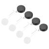 MECCANIXITY 1.8 ft Retractable Cable Lock with Round Patch Remote Control Security Lock with Adjustable Cord Tether Anti Theft for Laptop, TV, 200g, Black, 4 Pack view 1
