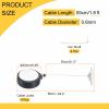 MECCANIXITY 1.8 ft Retractable Cable Lock with Round Patch Remote Control Security Lock with Adjustable Cord Tether Anti Theft for Laptop, TV, 200g, Black, 4 Pack view 2