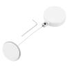 MECCANIXITY 1.8 ft Retractable Cable Lock with Round Patch Remote Control Security Lock with Adjustable Cord Tether Anti Theft for Laptop, TV, 200g, White view 1