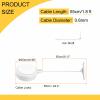 MECCANIXITY 1.8 ft Retractable Cable Lock with Round Patch Remote Control Security Lock with Adjustable Cord Tether Anti Theft for Laptop, TV, 200g, White view 2