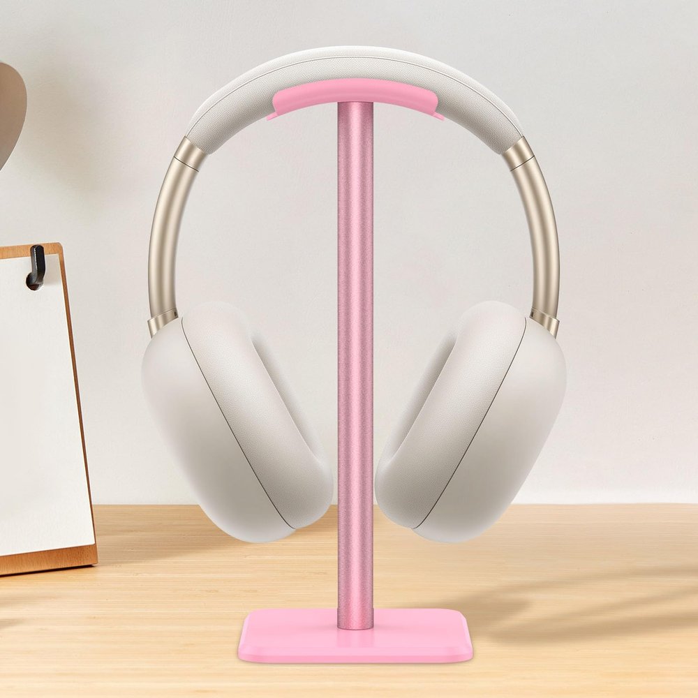 DJAPWPX-Headphone Stand Detachable Headphone Holder Universal Gaming Headset Holder Space Saving Headphone Holder Stand for Most Wired and Wireless Headphones (Pink)
