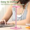 DJAPWPX-Headphone Stand Detachable Headphone Holder Universal Gaming Headset Holder Space Saving Headphone Holder Stand for Most Wired and Wireless Headphones (Pink) view 2