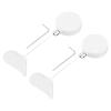 MECCANIXITY 1.8 ft Retractable Cable Lock with Arc Patch Remote Control Security Lock with Adjustable Cord Tether Anti Theft for Laptop, TV, 200g, White, 2 Pack view 1