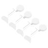 MECCANIXITY 1.8 ft Retractable Cable Lock with Arc Patch Remote Control Security Lock with Adjustable Cord Tether Anti Theft for Laptop, TV, 200g, White, 4 Pack view 1