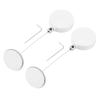 MECCANIXITY 1.8 ft Retractable Cable Lock with Round Patch Remote Control Security Lock with Adjustable Cord Tether Anti Theft for Laptop, TV, 200g, White, 2 Pack view 1