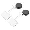 MECCANIXITY 1.8 ft Retractable Cable Lock with Square Patch Remote Control Security Lock with Adjustable Cord Tether Anti Theft for Laptop, TV, 200g, Black, 2 Pack view 1
