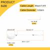 MECCANIXITY 1.8 ft Retractable Cable Lock with Latch Remote Control Security Lock with Adjustable Cord Tether Anti Theft for Laptop, TV, 200g, White, 4 Pack view 2