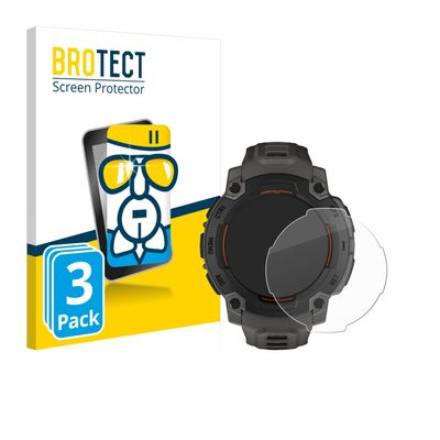 brotect Glass Screen Protector Film Compatible with Garmin Instinct E (45 mm) (3 Pack) - Glass-Foil 9H Protection [Scratch Resistant, High Clarity]