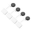 MECCANIXITY 1.8 ft Retractable Cable Lock with Square Patch Remote Control Security Lock with Adjustable Cord Tether Anti Theft for Laptop, TV, 200g, Black, 4 Pack view 1