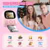 Instant Print Camera Gifts for Smart Kids, Kids Camera for 2026 Near Year Birthday Gifts for Girls Boys Age 1-17 years old, Digital Toddler Cameras for Cool Potable Travel Toy with 3 Rolls Paper, Pink view 2