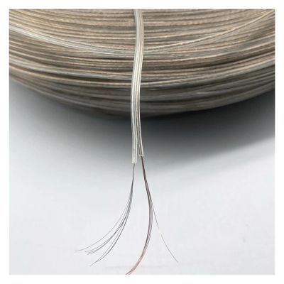 Communication Equipment 30 Meters UL2468 26 24 22 20AWG PVC Tinned Bare Copper Cord Gold and Silver Audio Speaker Cable 2468 Transparent Parallel Line Wire and Cable(30awg Double Silver)