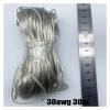 Communication Equipment 30 Meters UL2468 26 24 22 20AWG PVC Tinned Bare Copper Cord Gold and Silver Audio Speaker Cable 2468 Transparent Parallel Line Wire and Cable(30awg Double Silver) view 2