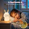 FAMIDUO Kids Night Light,Rainbow Mood Light,Squishy Silicone Bunny Lamp view 4