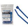 Kable Kontrol Tefzel Cable Ties ETFE, 4 Inch 100 Pcs, 18 Lbs Tensile Strength, High Temp Zip Ties UV, Chemical Resistant, Non-Corrosive, Ideal for Hot, Cold, and Industrial Applications  Blue view 1