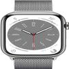 Apple Watch Series 8 [GPS + Cellular, 45mm] - Silver Stainless Steel Case with Silver Milanese Loop, One Size (Renewed) view 2