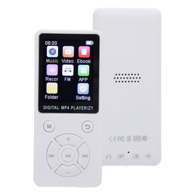 MP3 Player with Bluetooth 5.0, HiFi Sound Portable Music Player with Earphone, 1.8 Inch Screen Mini Music Player with Voice Recorder, FM Radio, E Book, Support up to 64GB for