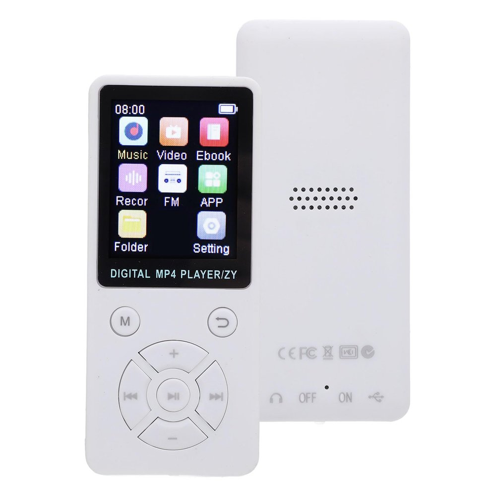 MP3 Player with Bluetooth 5.0, HiFi Sound Portable Music Player with Earphone, 1.8 Inch Screen Mini Music Player with Voice Recorder, FM Radio, E Book, Support up to 64GB for