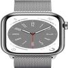 Apple Watch Series 8 [GPS + Cellular, 41mm] - Silver Stainless Steel Case with Silver Milanese Loop, One Size (Renewed) view 2