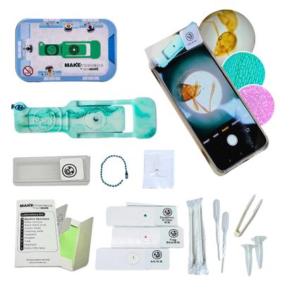 Keychain Microscope (Make-roscope by Jeremake) x125 Magnification for iPhone, iPad and Android Phone/Tablets