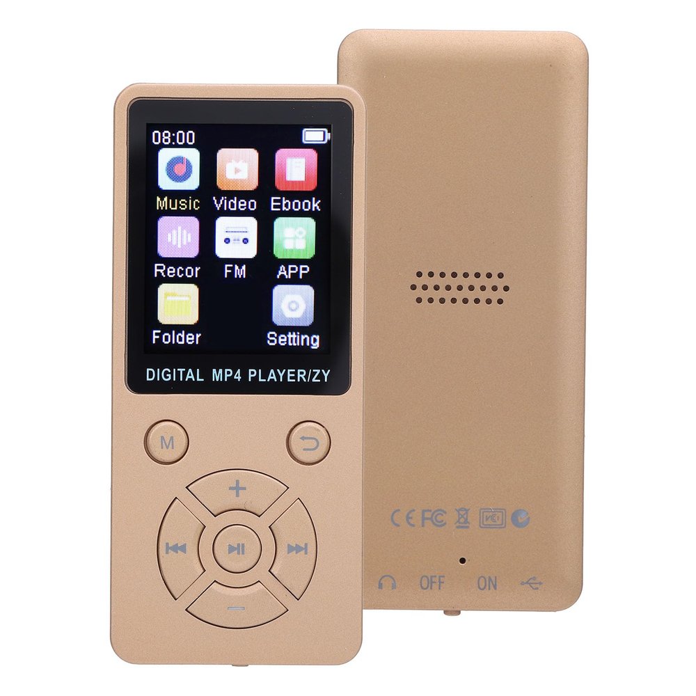 MP3 Player with Bluetooth 5.0, HiFi Sound Portable Music Player with Earphone, 1.8 Inch Screen Mini Music Player with Voice Recorder, FM Radio, E Book, Support up to 64GB for