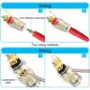 8Pcs 4MM Pin Banana Speaker Wire Cable Double Screw Locking Plugs Connectors, No Welding Required view 3