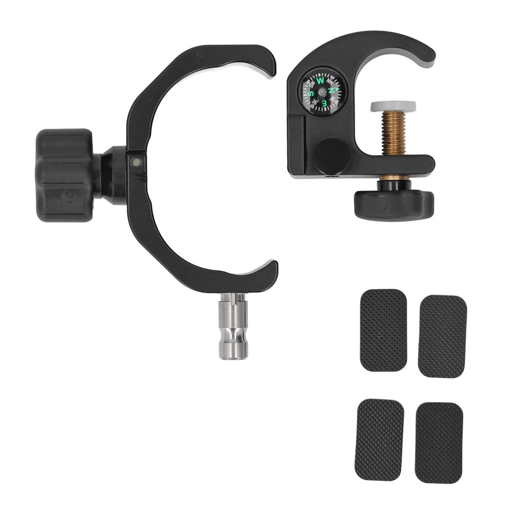 Collector Bracket with Compass and GPS RTK Mount, Universal Portable Adjustable Range Pole Cradle Holder for iHand30, Upgrades Fieldwork Efficiency
