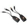 2 Pairs AHD CVI TVI CVBS Video Balun with Power Connector, BNC to RJ45 Network Transceiver view 1
