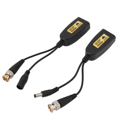 2 Pairs Video Balun BNC to RJ45 Transmitter AHD CVI TVI CVBS Connector BNC to RJ45 Network Transceiver for Surveillance