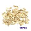 OQATNXUR 100Pcs/lot Female Crimp Terminal Connector 4.8mm/6.3mm Gold Brass Car Speaker Wire Connectors Crimping Terminals(4.8mm) view 2