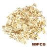 OQATNXUR 100Pcs/lot Female Crimp Terminal Connector 4.8mm/6.3mm Gold Brass Car Speaker Wire Connectors Crimping Terminals(4.8mm) view 3