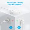 15FT PD20W 2 Prong Power Strip, Fast Charging Surge Protector, Yozisital 2 Prong to 3 Prong Outlet Adapter, 6 Outlets 4 USB (2 USB-C), Extension Cord with 180 Rotating Plug, Ideal for Older House view 2