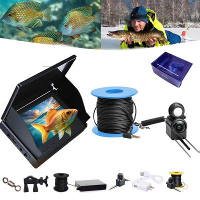 LBYBF Portable Video Fish Finder Fish Finder Underwater Camera for Fishing 4.3in HD Waterproof,Underwater 220 Fishing Camera,Wide Angle, Ip68 Waterproof for Lake Fishing(30cm,5ich)
