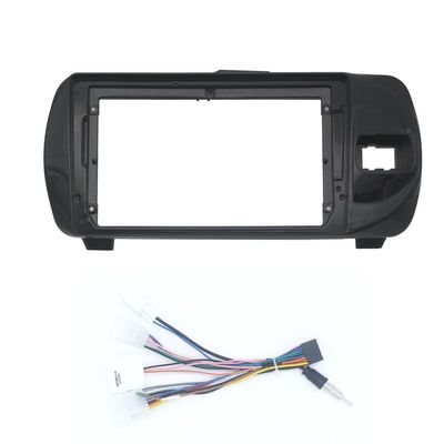 HJLXCSLUJ Car Replacement 9 Inch Car Radio Fascia Compatible with VITZ 2015-2020 Video Panel Player Audio Dash 2 Din Frame Kit Mount Bezel Car Interior(Fascia and Cable,9 inch)