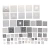 60 Pcs Stainless Steel BGA Reballing Stencils Set, Stable Structure, User Friendly Design 304 Stainless Steel Rework Net Template Kit for Computer Chip Repair view 1