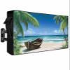 IDOWMAT Outdoor TV Cover,Ocean Beach Palm Tree Blue Sky Waterproof TV Screen Protector,Nature Summer Hawaii Landscape Weatherproof TV Covers with Zipper for Outside Flat Screen Televisions view 1