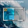 Haocrown 32 Inch 4K Ultra HD Smart Mirror Bathroom TV, IP66 Waterproof Android 13 TV with Voice Remote, Smart Assistant & ATSC Tuner, 2+32GB (Silver Frame 2025 Model) view 2