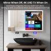Haocrown 32 Inch 4K Ultra HD Smart Mirror Bathroom TV, IP66 Waterproof Android 13 TV with Voice Remote, Smart Assistant & ATSC Tuner, 2+32GB (Silver Frame 2025 Model) view 4