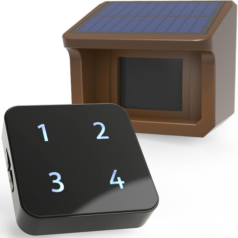 800 Meters Solar Wireless Driveway Alarm Outdoor Weather-Resistant Motion Sensor&Detector DIY Security Alert System,DIY Tools(KIT1)
