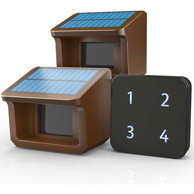 800 Meters Solar Wireless Driveway Alarm Outdoor Weather-Resistant Motion Sensor&Detector DIY Security Alert System,DIY Tools(KIT2)
