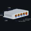 1 in 4 Out PoE Extender, 5 Port Ethernet Repeater for POE Switch/Injector, 1000mbps view 3