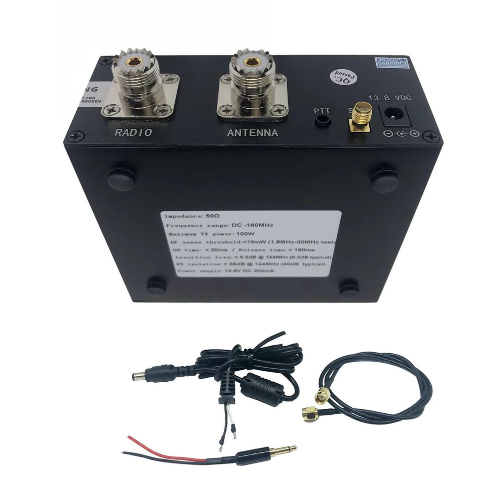 100W Antenna Sharer, SDR Transceiver Antenna TR Switch with Host and Power Cord