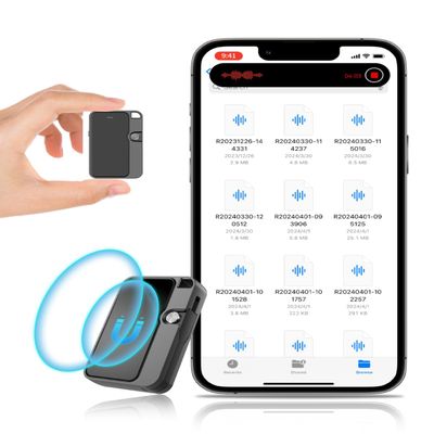 128GB Digital Voice Recorder Portable - with DSP Noise Reduction for Lectures Meetings, Built-in OTG Data Cable, Compatible with Windows iOS Smart Phone