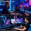 34 Inch Curved Monitor 180Hz, UWQHD 3440x1440p Ultrawide Gaming Monitor 1500R with Speaker, PIP/PBP, 4000:1 Contrast, sRGB126%, HDR, FreeSync & G-SYNC, 1ms(MPRT), HDMI/DP Port, Adjustable Stand, VESA view 2