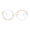bullabulling Fashion Half round Reading Glass For Women Half-Rim Eyeglass Frame Large lens (gold, 2.25, x) view 2
