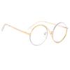 bullabulling Fashion Half round Reading Glass For Women Half-Rim Eyeglass Frame Large lens (gold, 2.25, x) view 4