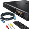 DVD Players for TV with HDMI, DVD Players That Play All Regions, Simple DVD Player for Elderly, CD Player for Home Stereo System, Included HDMI and RCA Cable, 10ft HDMICable view 1